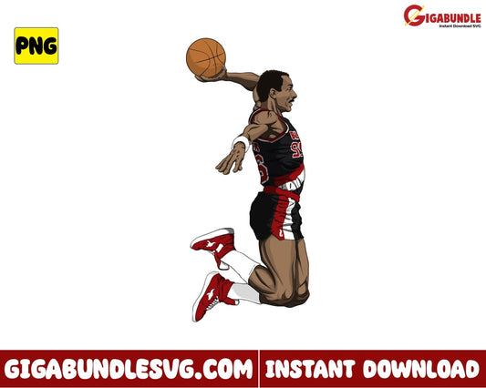 Clyde Drexler Png Nba Basketball New Nba Bootleg - Instant Download