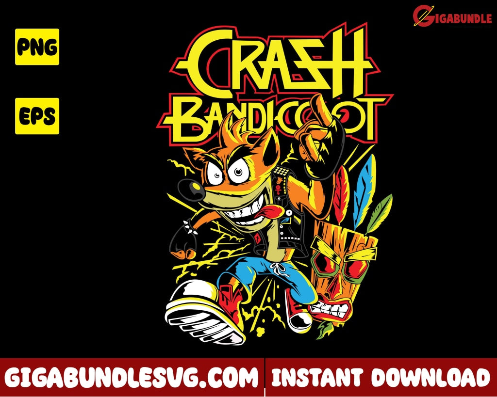 Crash Bandicoot Png Game Mario Super Cartoon - Instant Download