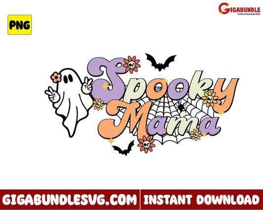 Cute Ghost Png Spooky Mama Bat Halloween - Instant Download