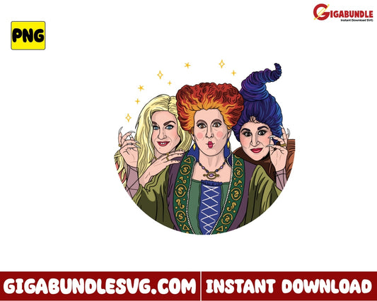 Cute Hocus Pocus Png Sanderson Sister Witch Halloween - Instant Download