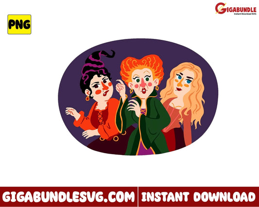 Cute Witch Png Hocus Pocus Sanderson Sister Halloween - Instant Download