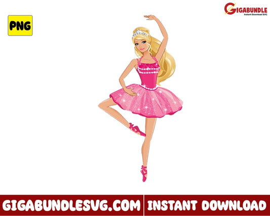 Dancing Barbie Png Doll Character Cartoon - Instant Download