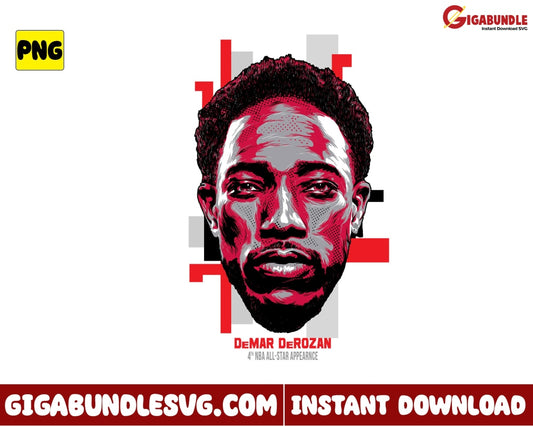 Demar Derozan Png Face Basketball New Nba Bootleg - Instant Download