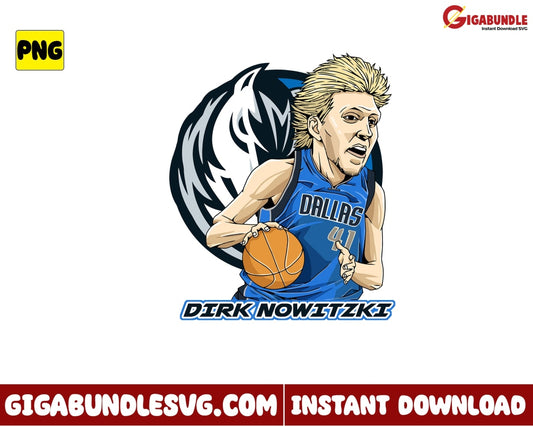 Dirk Nowitzki Png Nba Basketball New Bootleg - Instant Download