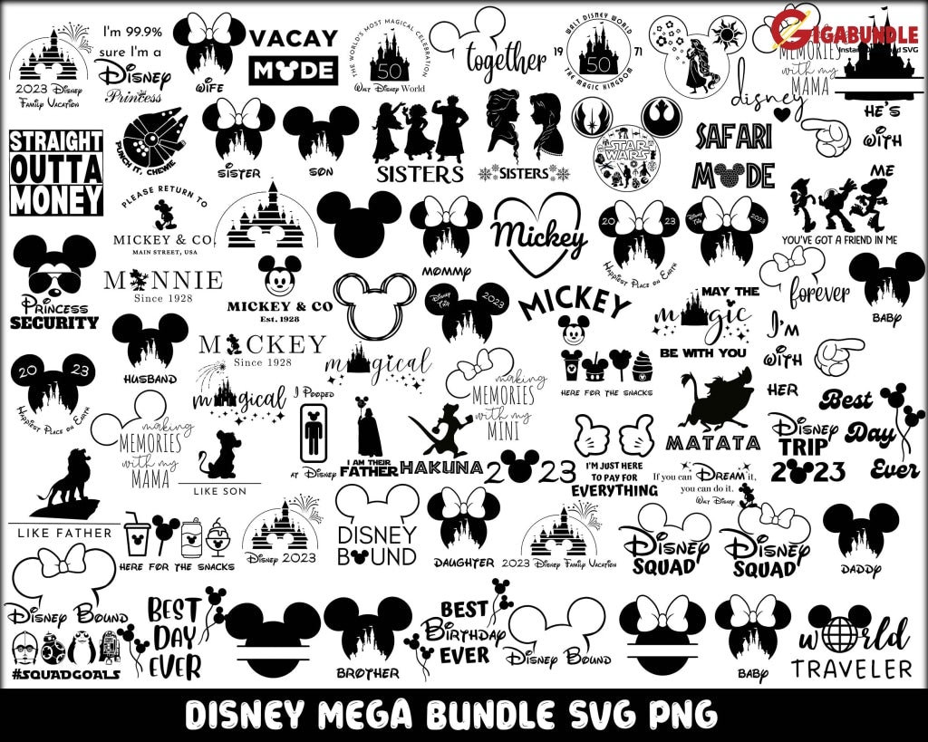 Disney Bundle Svg Png Dxf Eps