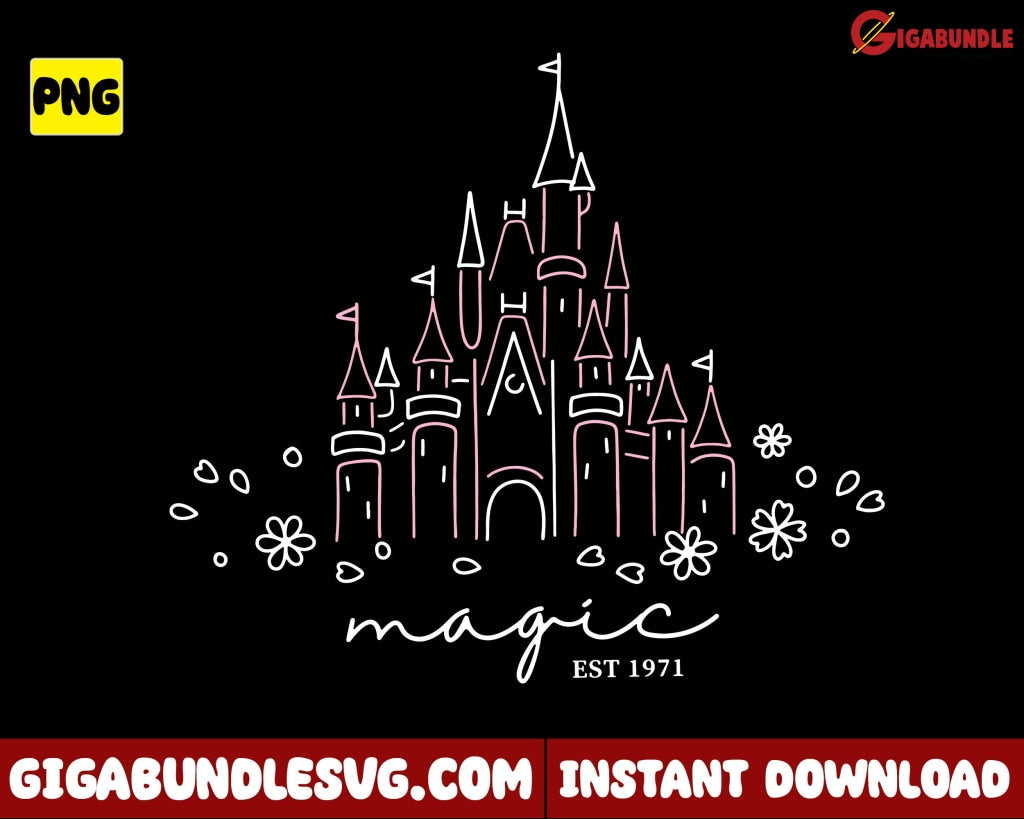 Disney Castle Magic 1971 Png - Instant Download