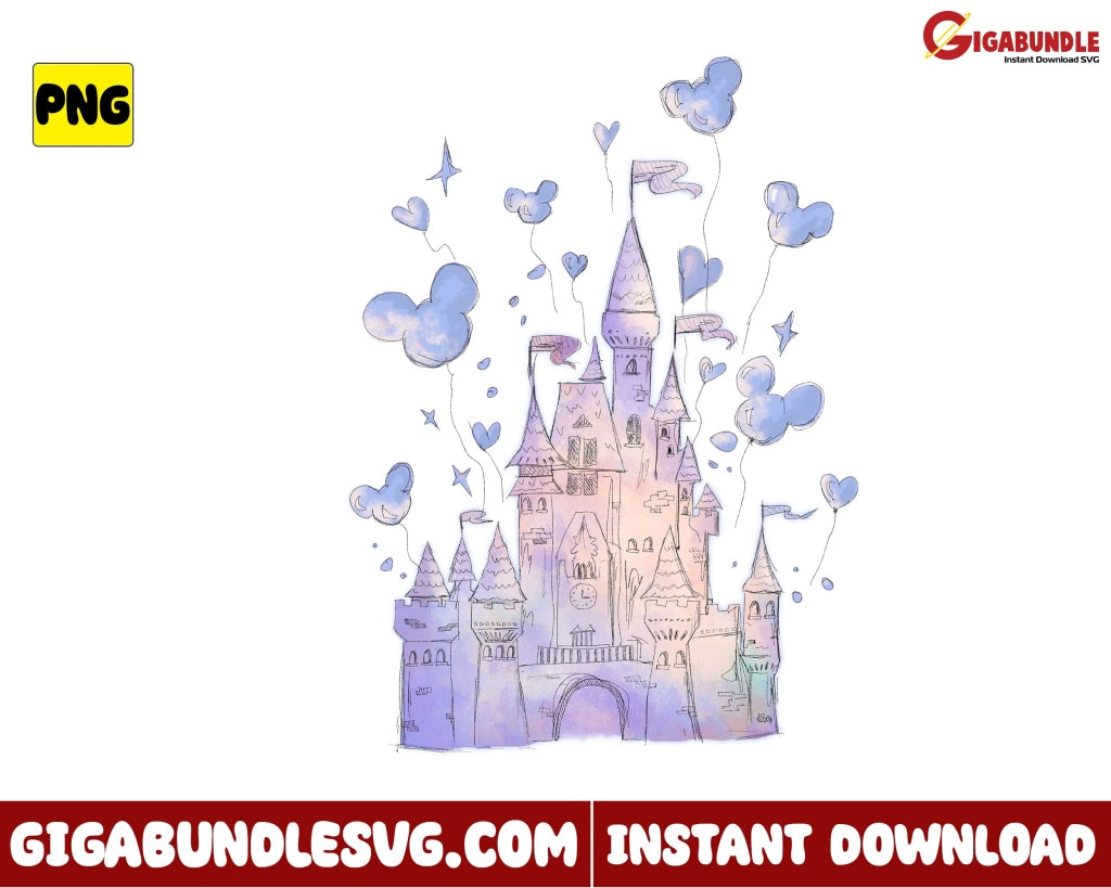 Disney Castle Png Magic - Instant Download