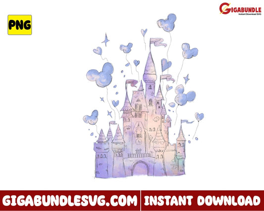 Disney Castle Png Magic - Instant Download