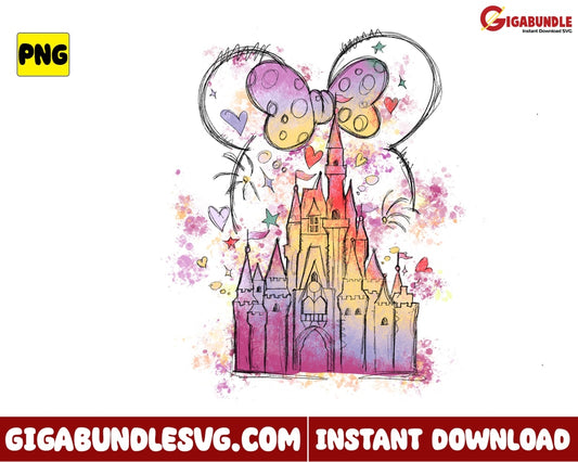 Disney Castle Png Minnie Mouse Mickey - Instant Download