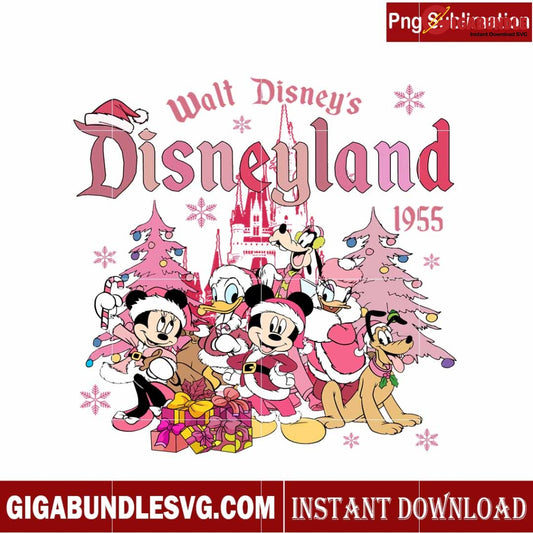 Walt Disneyland Pink Christmas PNG