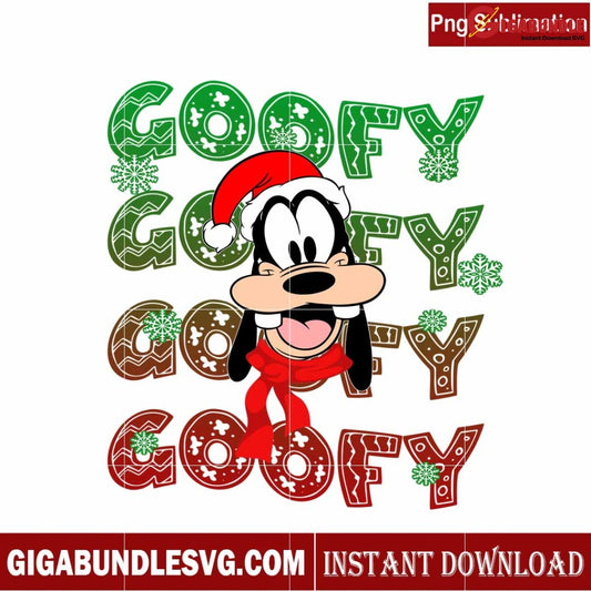 Santa Goofy Disney Christmas PNG