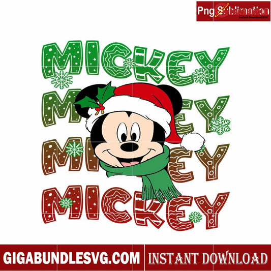 Santa Claus Mickey Disney Christmas PNG 