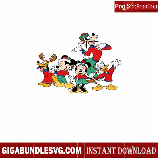 Mickey Mouse Friends Disney Christmas PNG