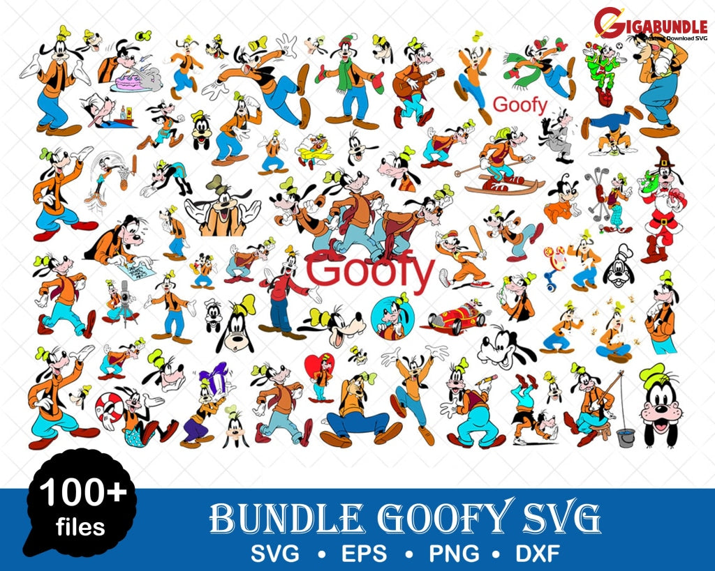 Disney Goofy Dog Svg Bundle Files For Cricut Silhouette