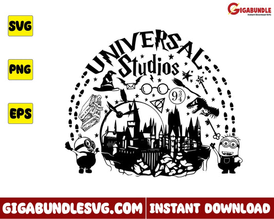 Disney Svg Universal Studios Minions Harry Potter Jurassic Park - Instant Download