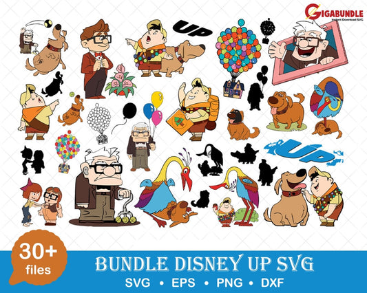 Disney Up Svg Bundle Files For Cricut Silhouette