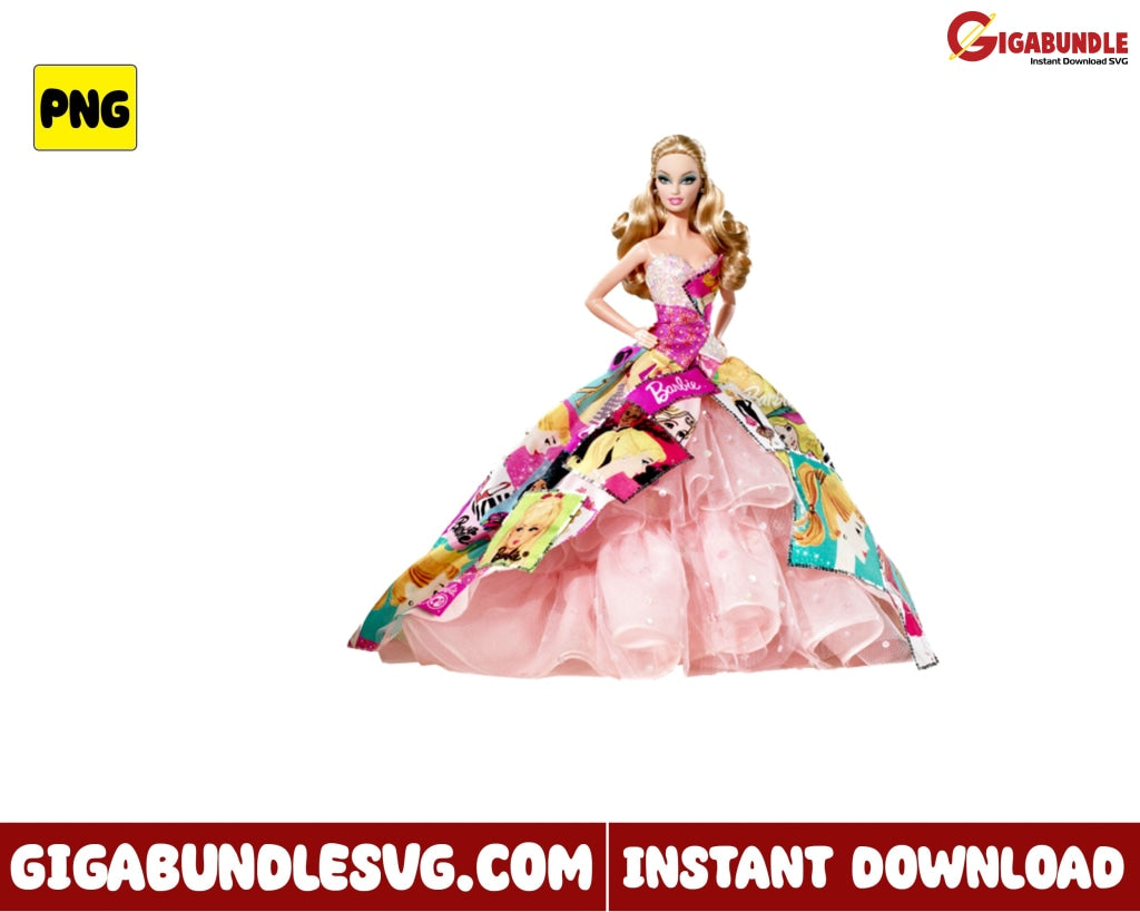 Doll Png Barbie Princess Girl Cartoon - Instant Download