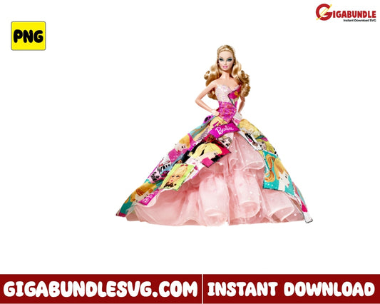 Doll Png Barbie Princess Girl Cartoon - Instant Download