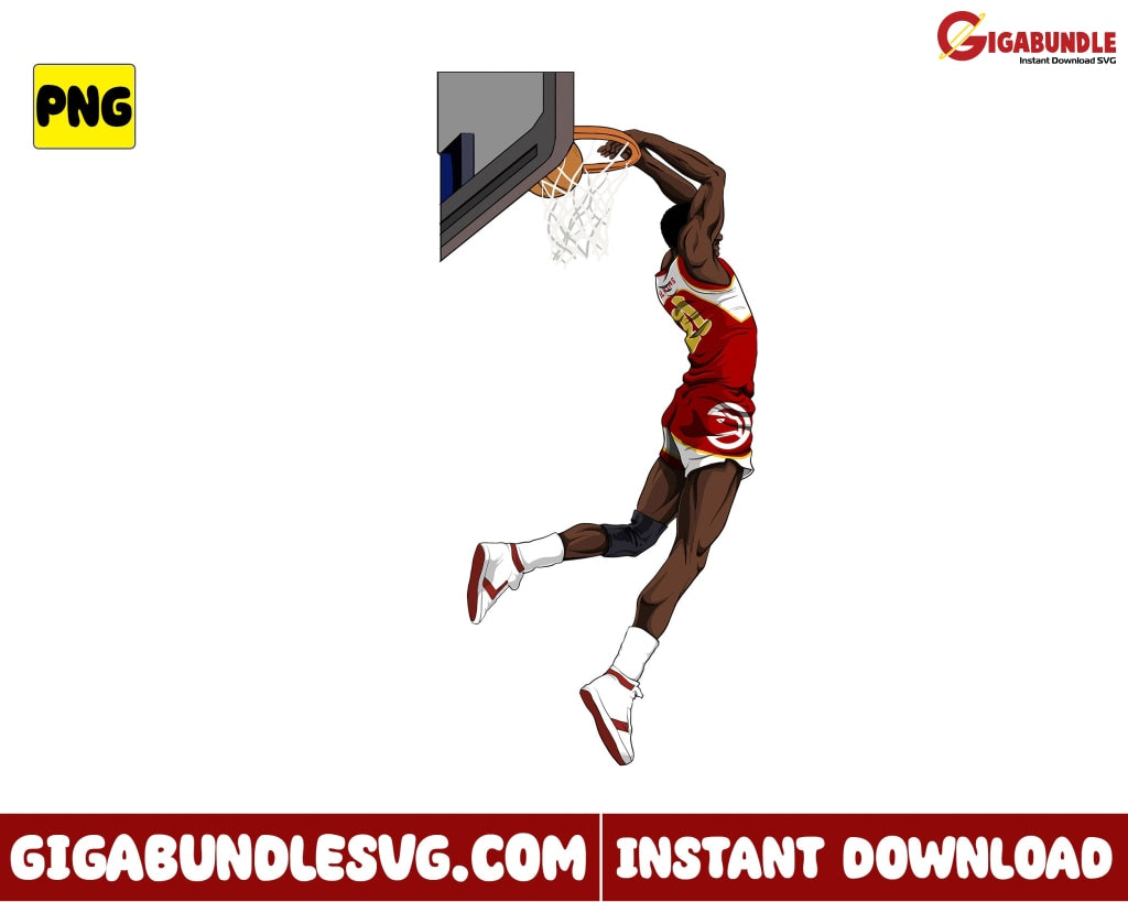 Dominique Wilkins Dunks Png Nba Basketball New Bootleg - Instant Download