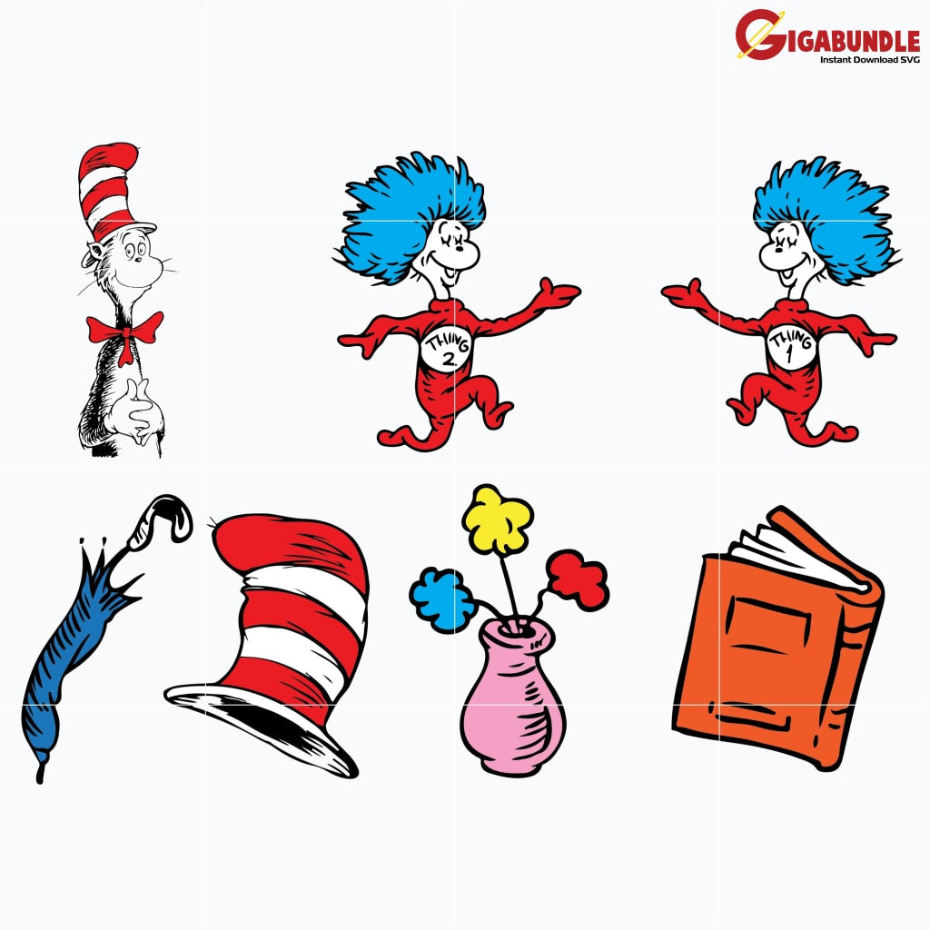 Dr seuss bundle svg, dr seuss svg, dr seuss quotes svg, png, dxf, eps ...