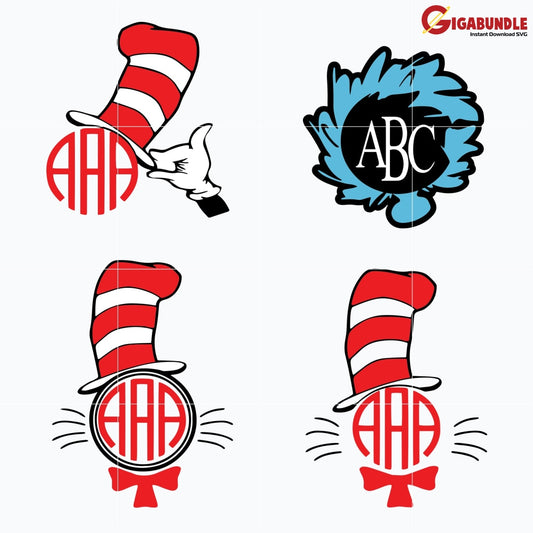 Dr Seuss Bundle Svg Dr Quotes Png Dxf Eps