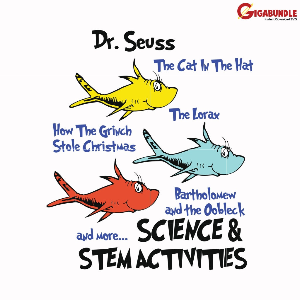 Dr. Seuss The Cat In Hat How Grinch Stole Christmas And More Science & Stem Activities Svg Dr Seuss