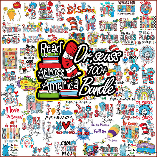 Bundle Dr. Suesss PNG, Dr. Suess Day