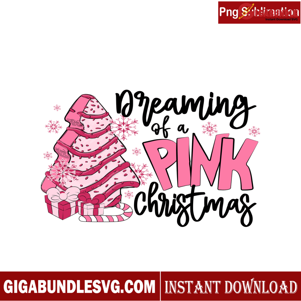 Dreaming Of A Pink Christmas Debbie Cake PNG