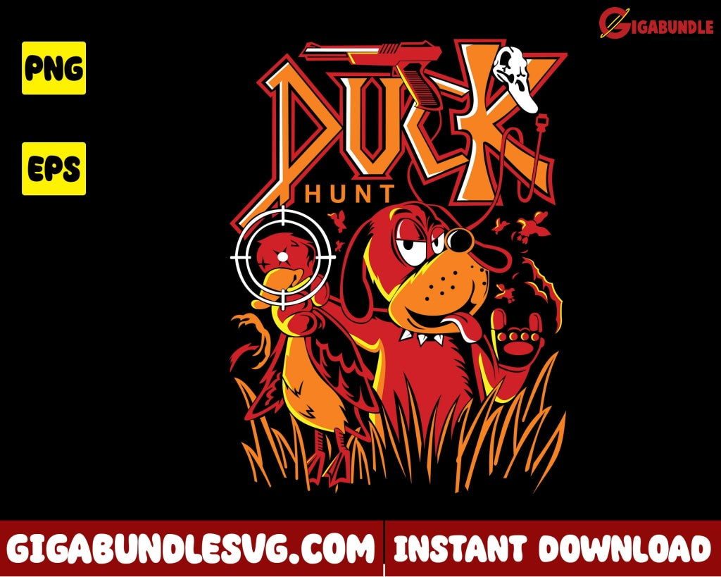 Duck Hunt Png Mario Super Cartoon - Instant Download