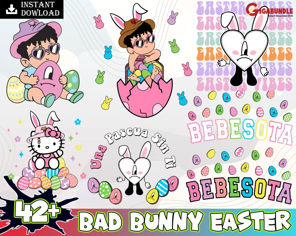 Easter Day Benito Png Bad Bunny Egg Un Pascua Sin Ti Digital Download