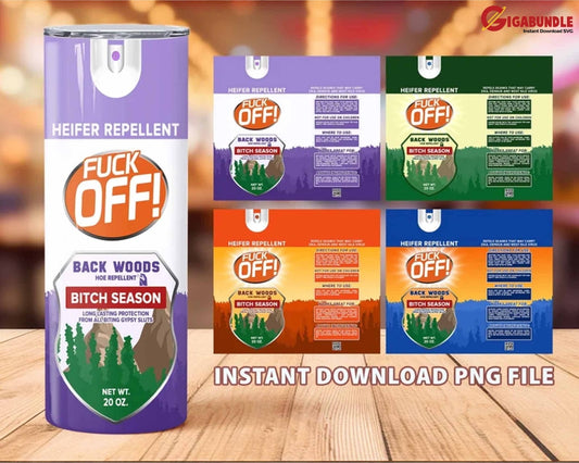 F*Ck Off Spray Original Png Tumbler Bundle Spray 4 Designs