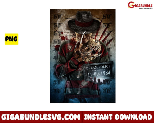 Freddy Krueger Png Horror Movies Character - Instant Download