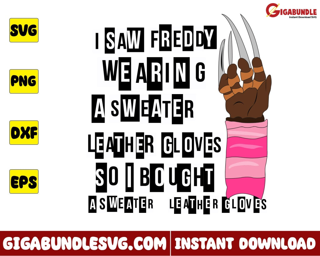 Freddy Krueger Svg Horror Mean Girls Halloween - Instant Download