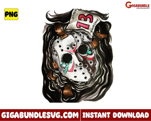 Friday The 13Th Png Jason Horror Movies Character Halloween - Instant Download