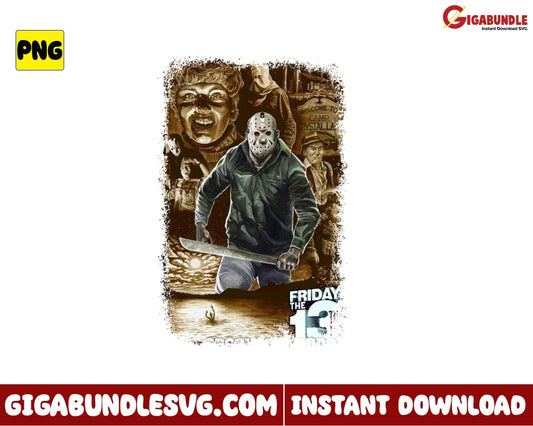 Friday The 13Th Png Jason Voorhees Horror Character Halloween - Instant Download