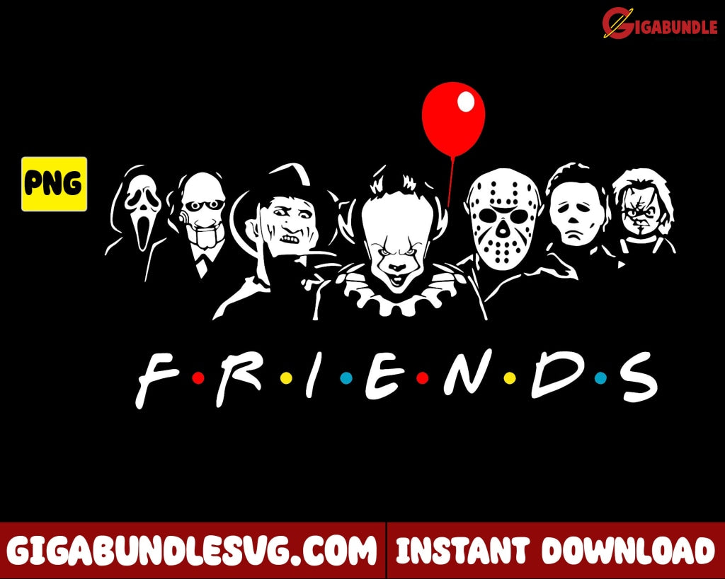 Friends Horror Movies Character Png - Instant Download