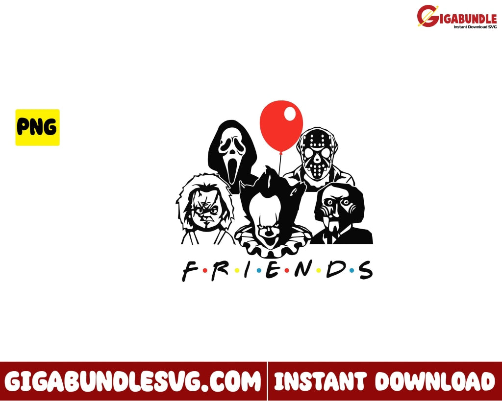 Friends Horror Movies Png Character - Instant Download