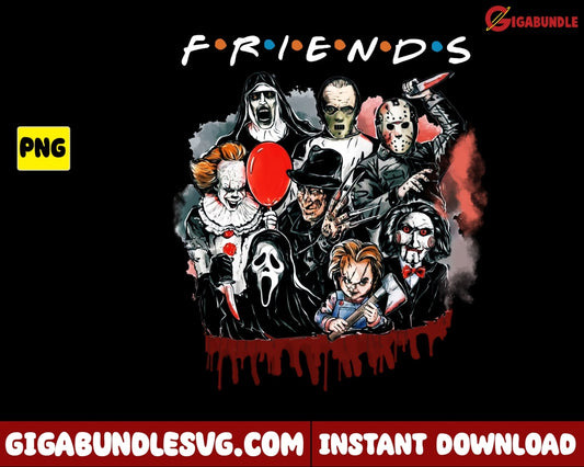 Friends Png Horror Face Movies Character Halloween - Instant Download