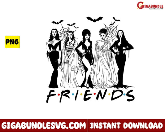 Friends Png Horror Girls Vampia Halloween - Instant Download