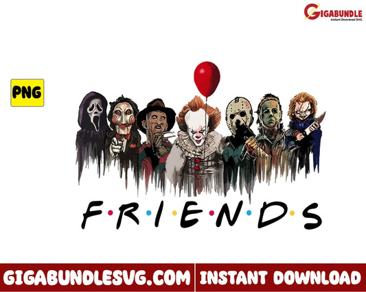 Friends Png Horror Movies Character - Instant Download