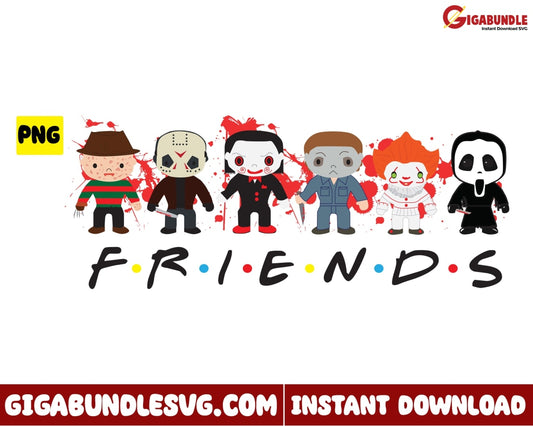 Friends Png Horror Movies Character - Instant Download