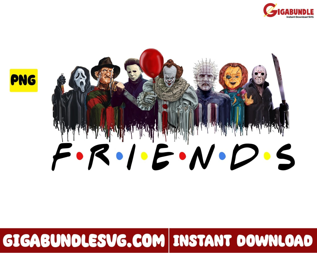 Friends Png Horror Movies Character - Instant Download