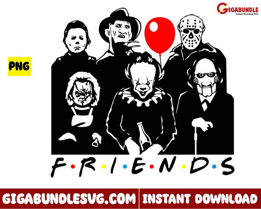 Friends Png Horror Movies Character - Instant Download