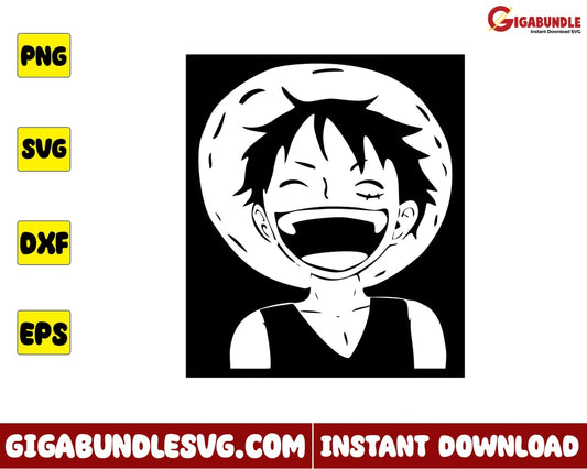 Funny Luffy Svg Monkey D One Piece Anime - Instant Download