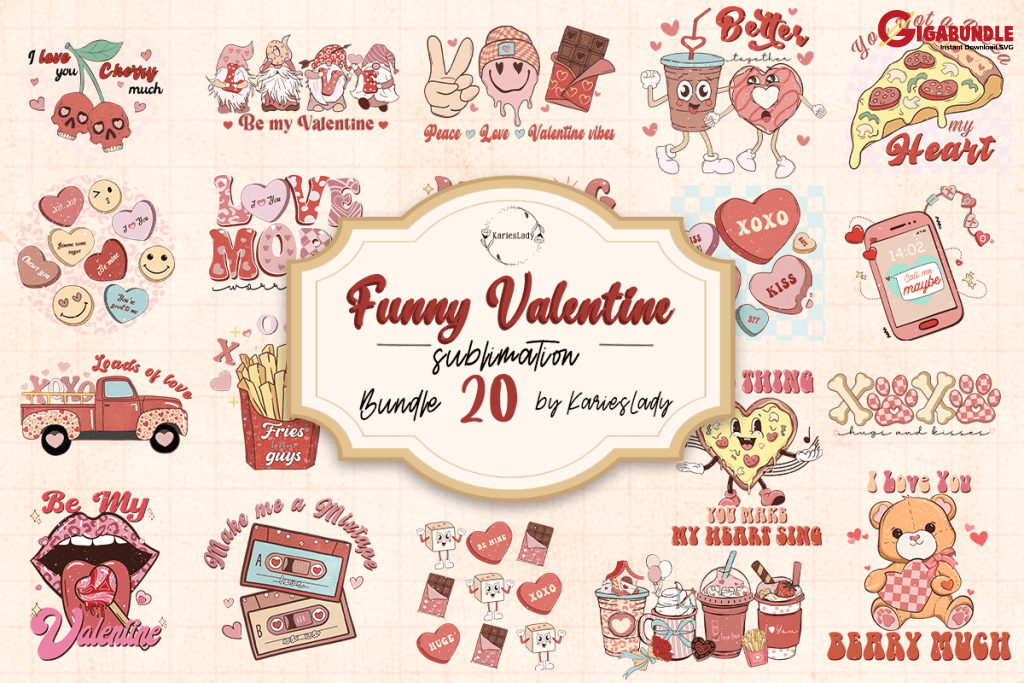 Funny Valentines Png Bundle Day Happy Valentine Valentine Quote Heart Love Day Cupid Cricut