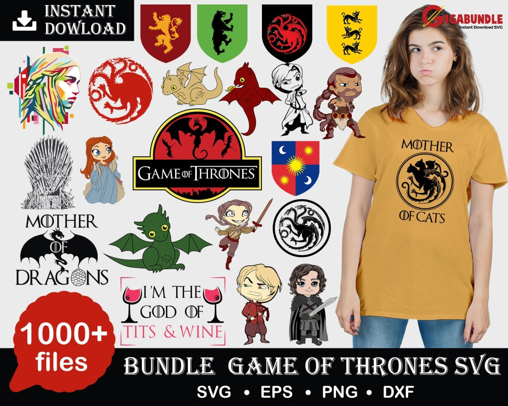 Game Of Thrones Svg Bundle Png Dxf Eps