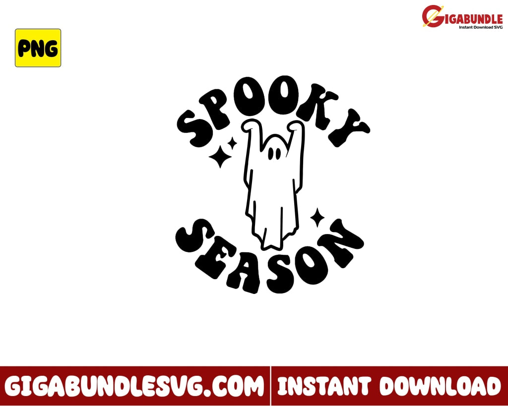 Ghost Png Spooky Season Halloween Retro - Instant Download