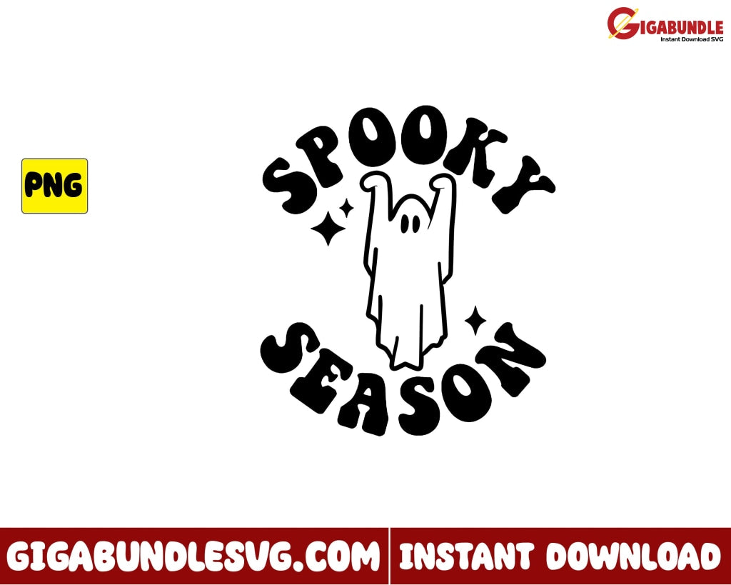 Ghost Png Spooky Season Retro Halloween - Instant Download