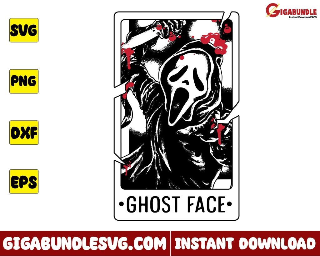 Ghostface Png Ghost Halloween Tarot - Instant Download