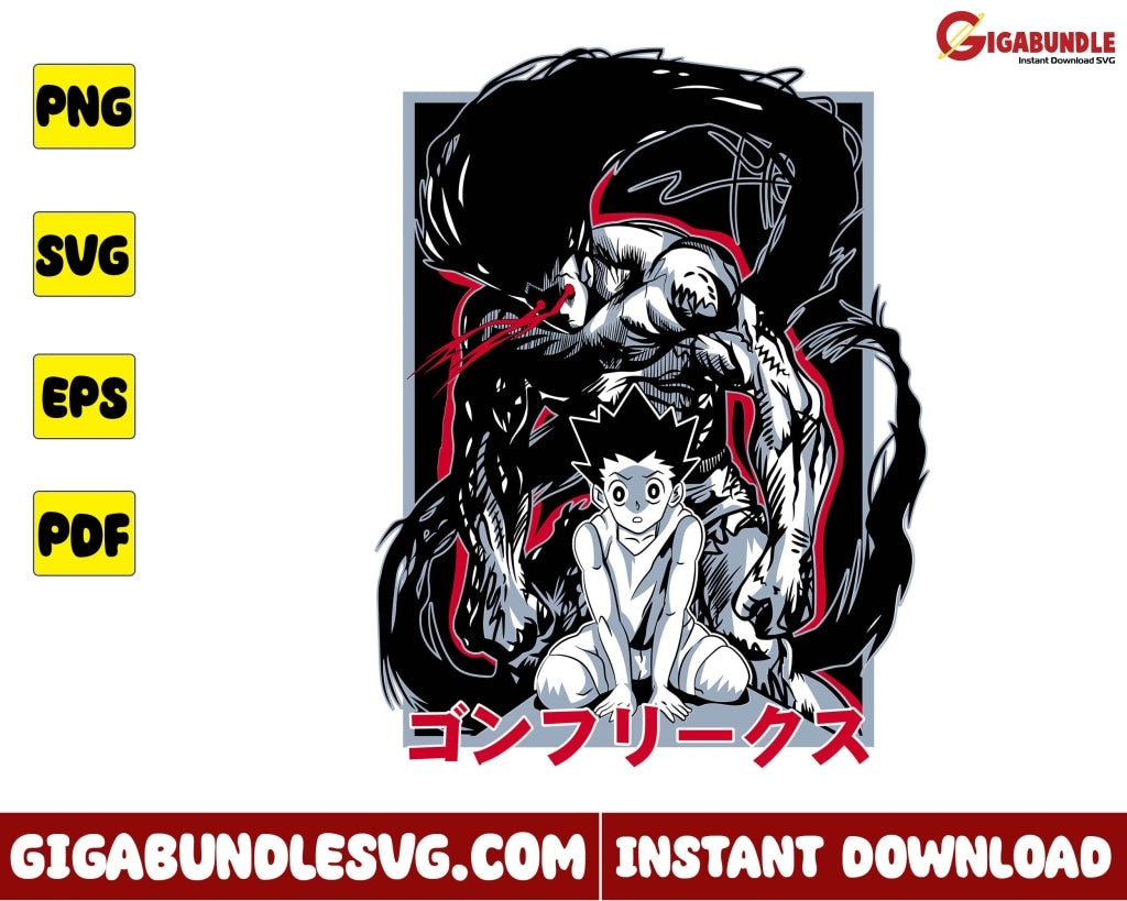 Gon Svg Freecs Svg Hunter × Anime - Instant Download